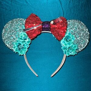 Princess Ariel Inspired Sequin/Floral Ears